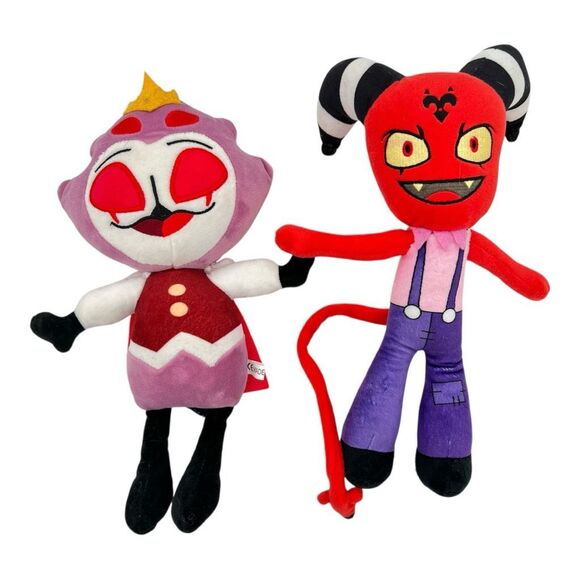 Set of 2 Helluva Boss The Circus Stolas Blitzo Soft Plush Doll Toy lot - Picture 1 of 4